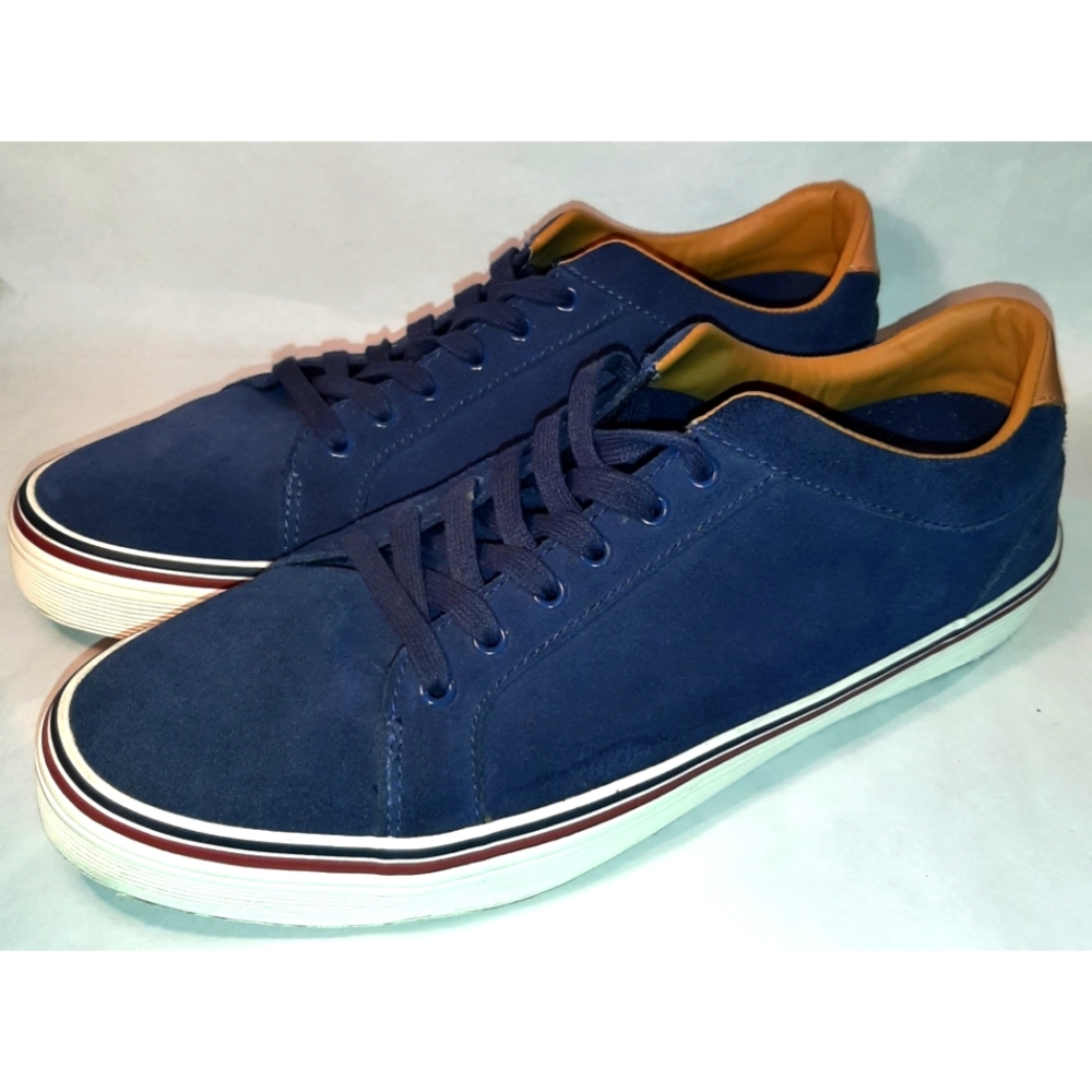Original Penguin by Munsingwear, Old School Blue Suede Sneakers, Vtg Look